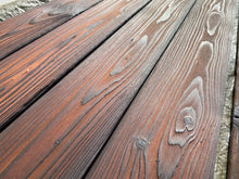 Load image into Gallery viewer, Lärche rot braun geflammt gebrannte 90, 120, 145mm x 18mm