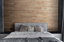 Lade das Bild in den Galerie-Viewer, Eiche glatt 3D Holz Paneele Wandverkleidung