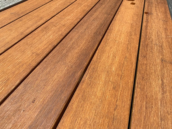 Bambus Terrassendiele Holzterrasse selber montieren Bausatz