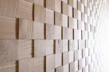Lade das Bild in den Galerie-Viewer, Eiche glatt 3D Paneele Quadrate Holz Wandverkleidung
